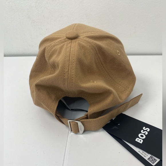 Boss NWT Zed Twill Beige Camel Brown Cap with White Embroidered Logo Hat - Picture 3 of 4